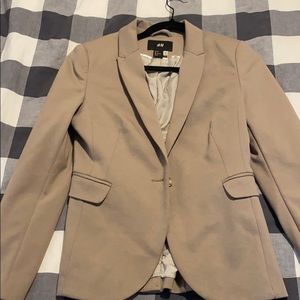 H&m beige womens blazer